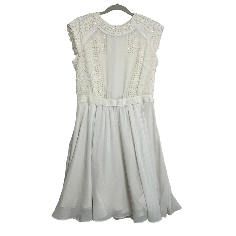 Ted Baker White Eyelet Fit-and-Flare Mini Dress
